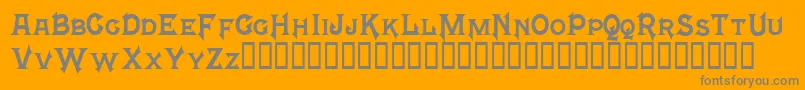 MephistoTM Font – Gray Fonts on Orange Background