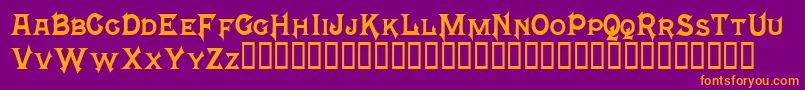 MephistoTM Font – Orange Fonts on Purple Background