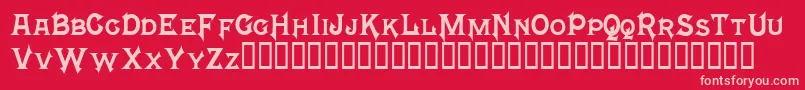 MephistoTM Font – Pink Fonts on Red Background