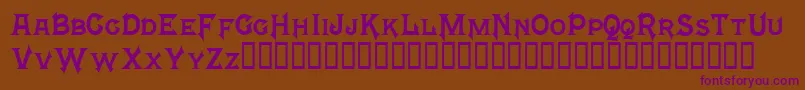 MephistoTM Font – Purple Fonts on Brown Background