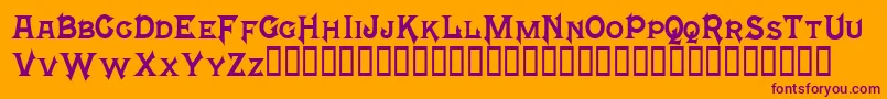 MephistoTM Font – Purple Fonts on Orange Background