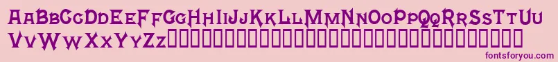 MephistoTM Font – Purple Fonts on Pink Background