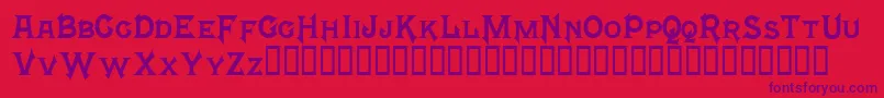 MephistoTM Font – Purple Fonts on Red Background