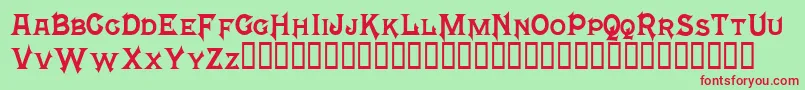 MephistoTM Font – Red Fonts on Green Background