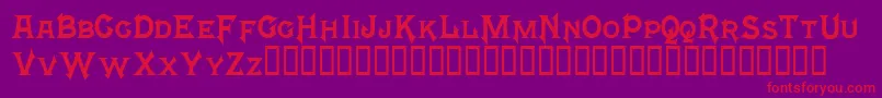 MephistoTM Font – Red Fonts on Purple Background