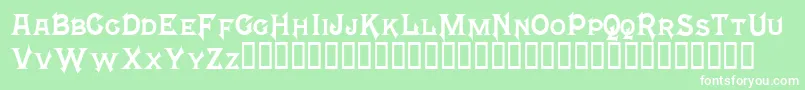 MephistoTM Font – White Fonts on Green Background