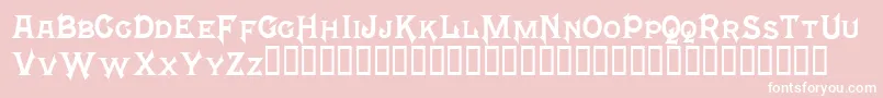 MephistoTM Font – White Fonts on Pink Background
