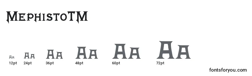 Размеры шрифта MephistoTM
