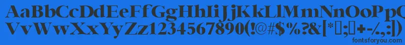 Ingenuessk Font – Black Fonts on Blue Background