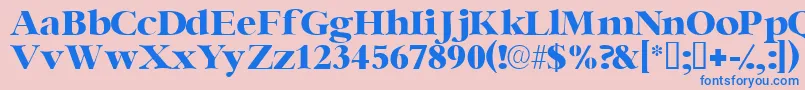 Ingenuessk Font – Blue Fonts on Pink Background
