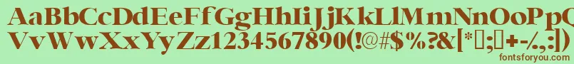 Шрифт Ingenuessk – коричневые шрифты на зелёном фоне