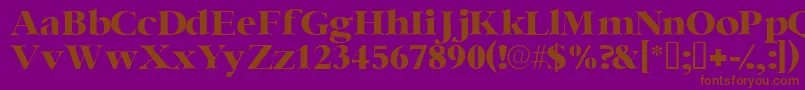 Ingenuessk Font – Brown Fonts on Purple Background