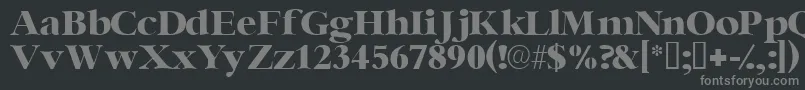 フォントIngenuessk – 黒い背景に灰色の文字