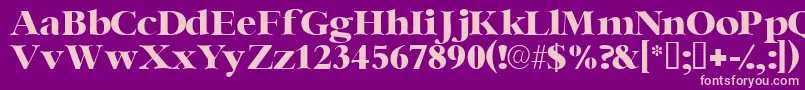 Ingenuessk Font – Pink Fonts on Purple Background