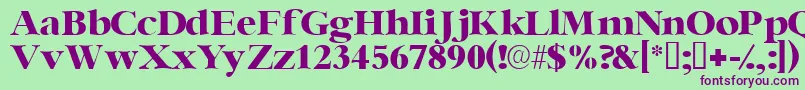 Ingenuessk Font – Purple Fonts on Green Background