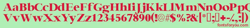 Ingenuessk Font – Red Fonts on Green Background