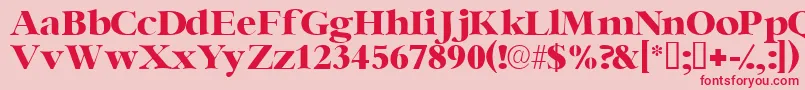 Ingenuessk Font – Red Fonts on Pink Background
