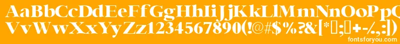 Ingenuessk Font – White Fonts on Orange Background