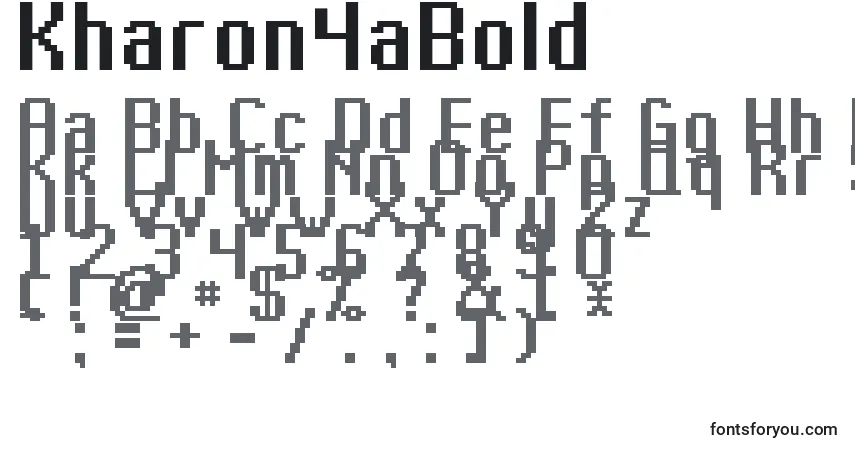 Fuente Kharon4aBold - alfabeto, números, caracteres especiales