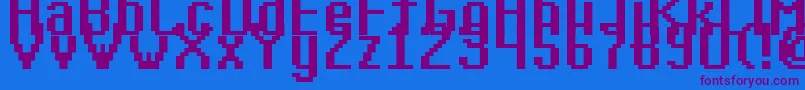Kharon4aBold Font – Purple Fonts on Blue Background