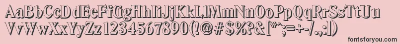 DenvershadowXboldRegular-Schriftart – Schwarze Schriften auf rosa Hintergrund