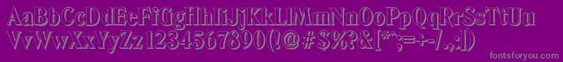 Czcionka DenvershadowXboldRegular – szare czcionki na fioletowym tle