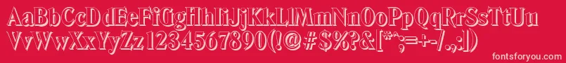 DenvershadowXboldRegular Font – Pink Fonts on Red Background