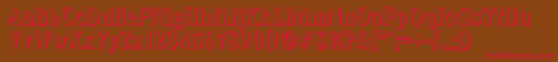 DenvershadowXboldRegular Font – Red Fonts on Brown Background