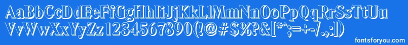 DenvershadowXboldRegular Font – White Fonts on Blue Background