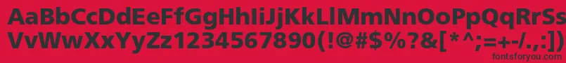 AgforeignercBold Font – Black Fonts on Red Background