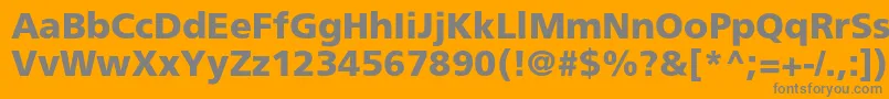 AgforeignercBold Font – Gray Fonts on Orange Background