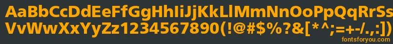 Шрифт AgforeignercBold – оранжевые шрифты на чёрном фоне