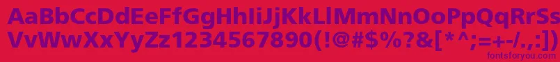 AgforeignercBold Font – Purple Fonts on Red Background