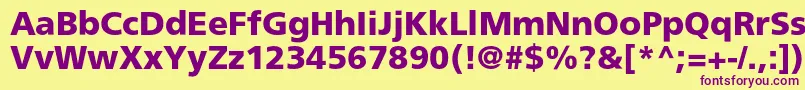 AgforeignercBold Font – Purple Fonts on Yellow Background