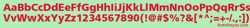 AgforeignercBold Font – Red Fonts on Green Background