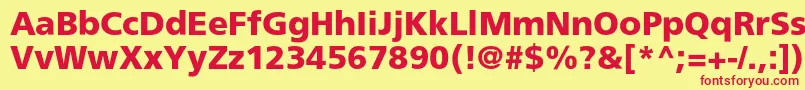 AgforeignercBold Font – Red Fonts on Yellow Background