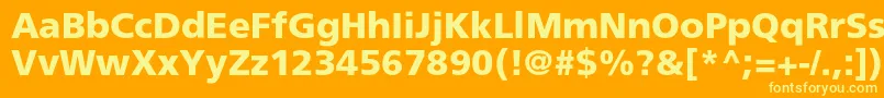 AgforeignercBold Font – Yellow Fonts on Orange Background