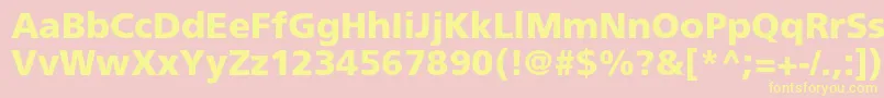 AgforeignercBold Font – Yellow Fonts on Pink Background