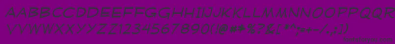 MufferawxpItalic Font – Black Fonts on Purple Background