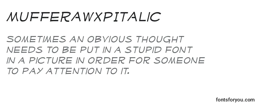 Review of the MufferawxpItalic Font