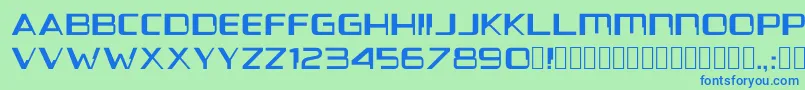 Voyanui1.154 Font – Blue Fonts on Green Background