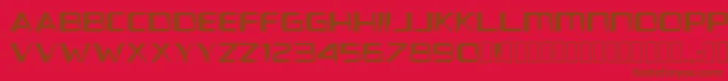 Voyanui1.154-Schriftart – Braune Schriften auf rotem Hintergrund