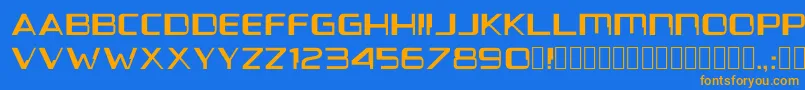 Voyanui1.154 Font – Orange Fonts on Blue Background