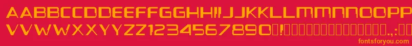 Voyanui1.154 Font – Orange Fonts on Red Background