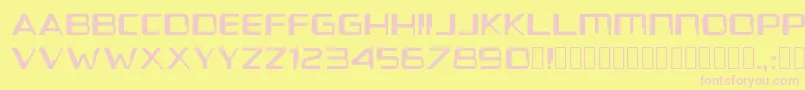 フォントVoyanui1.154 – ピンクのフォント、黄色の背景