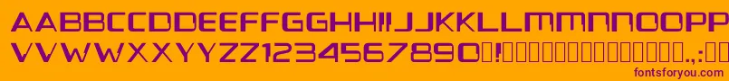 Voyanui1.154-fontti – violetit fontit oranssilla taustalla