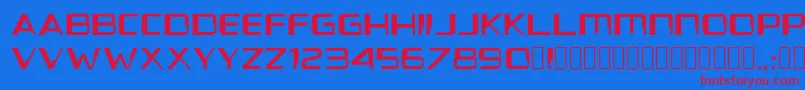 Voyanui1.154 Font – Red Fonts on Blue Background