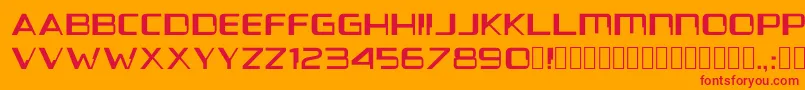 Voyanui1.154 Font – Red Fonts on Orange Background