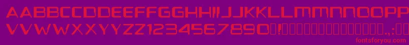 フォントVoyanui1.154 – 紫の背景に赤い文字