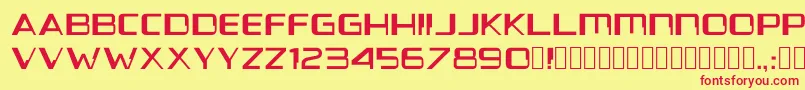 Voyanui1.154 Font – Red Fonts on Yellow Background